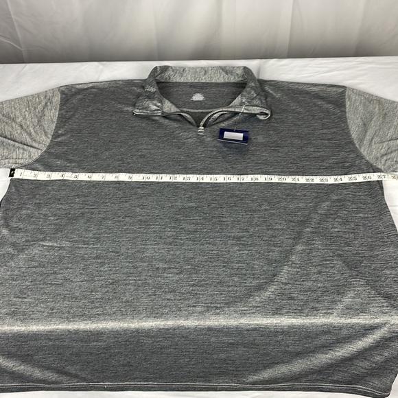 CHAMPIONS Quarter Zip Authentic Athleticwear Gray Pullover Top Big and Tall - Picture 7 of 8